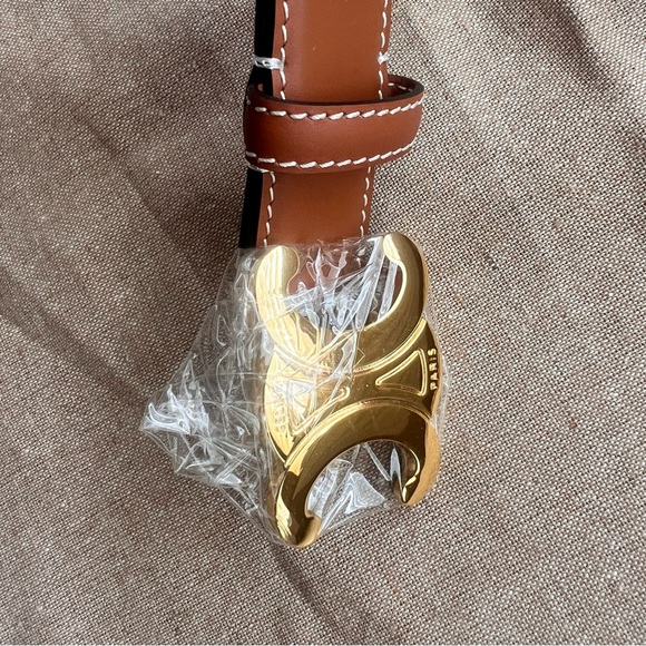 Celine Triomphe Medium Calfskin Leather Belt 85 - Picture 9 of 16